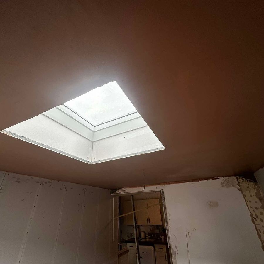 Ceiling with a new roof lantern letting in light