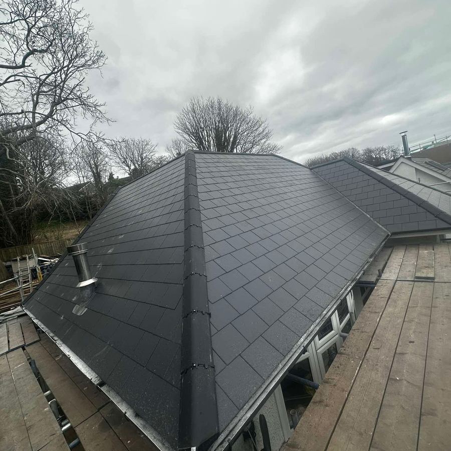 New slate hipped roof